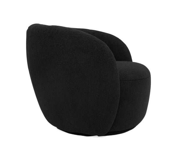 VIG Furniture Molina Modern Black Accent Chair With Polished Metal Frame, High-Density Foam & Ergonomic Support VGOD-ZW-20056-B