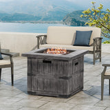 Christopher Knight Home® - Noble House - Finethy Outdoor 40,000 Btu Lightweight Concrete Square Fire Pit