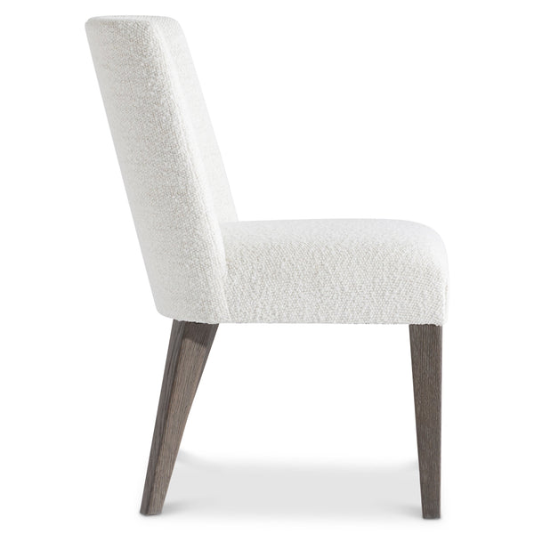Bernhardt Bernhardt Outline Side Chair With Performance Fabric, Wire-Brushed Oak Legs, Modern Casual Comfort 360543