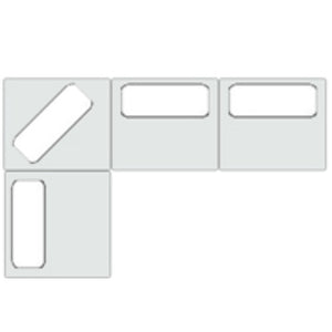 VIG Furniture Mondo Modular Beige Fabric Sectional Sofa, 4-Piece Configurable Slipcover, Foam Comfort, Modern VGOD-ZW-22033-MOD-BGE-4-Piece Sectional