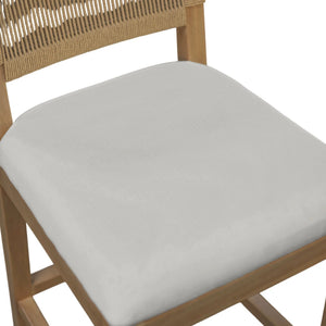 Monterey Handwoven Rope Back Counter Stools Set of 2 Natural Wood Coastal Seating