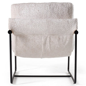 VIG Furniture Moorcroft Mid-Century Beige Accent Chair With Black Metal Legs & Wood Arms, Plush Foam Seat, 275 Lb Capacity VGKK-KF.A2021-BGE