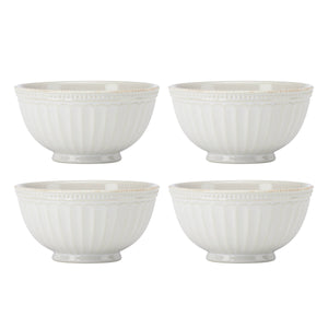 Lenox French Perle Groove All-Purpose Bowls, Set of 4 White, WHITE STONEWARE 895719