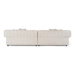 VIG Furniture Moreno Modern 4-Seater Upholstered Sectional With Quilted Fabric, Foam Support, Solid Wood Frame, Ready-To-Use Beige Sofa VGAH-SF2034-BGE