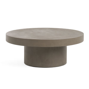 VIG Furniture Modrest Morley - Modern Round Concrete Coffee Table VGGR649992-RND