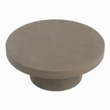 VIG Furniture Modrest Morley - Modern Round Concrete Coffee Table VGGR649992-RND