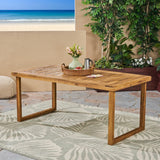 Christopher Knight Home® - Noble House - Nestor Outdoor 69" Acacia Wood Dining Table