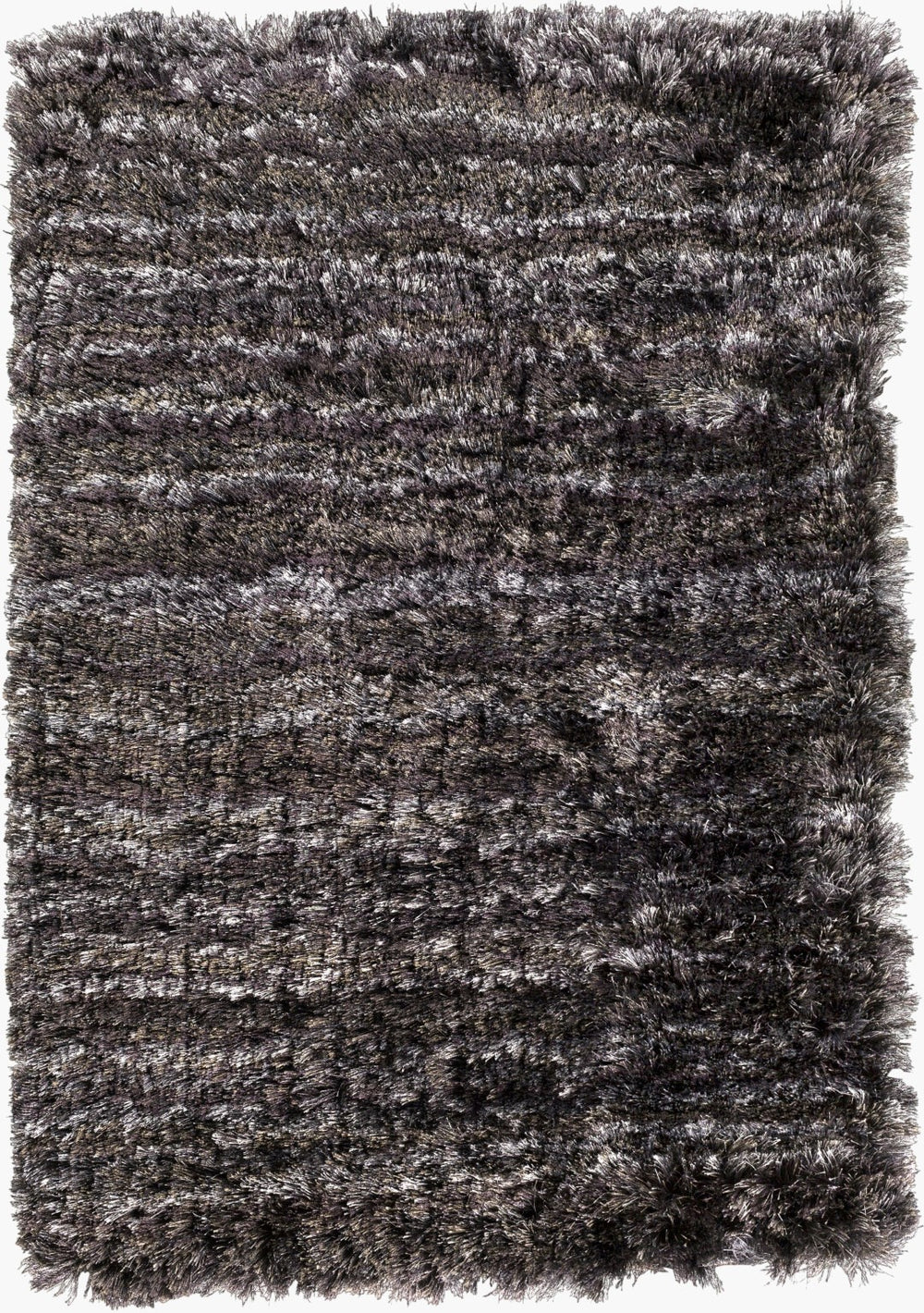 Surya Merlot 2' X 3' Handmade Rug - Modern Durable Polyester Design With Plush Pile & Natural Charm Black Polyester Mot7000-23
