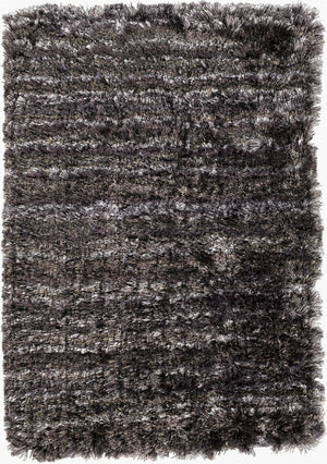 Surya Merlot 2' X 3' Handmade Rug - Modern Durable Polyester Design With Plush Pile & Natural Charm Black Polyester Mot7000-23