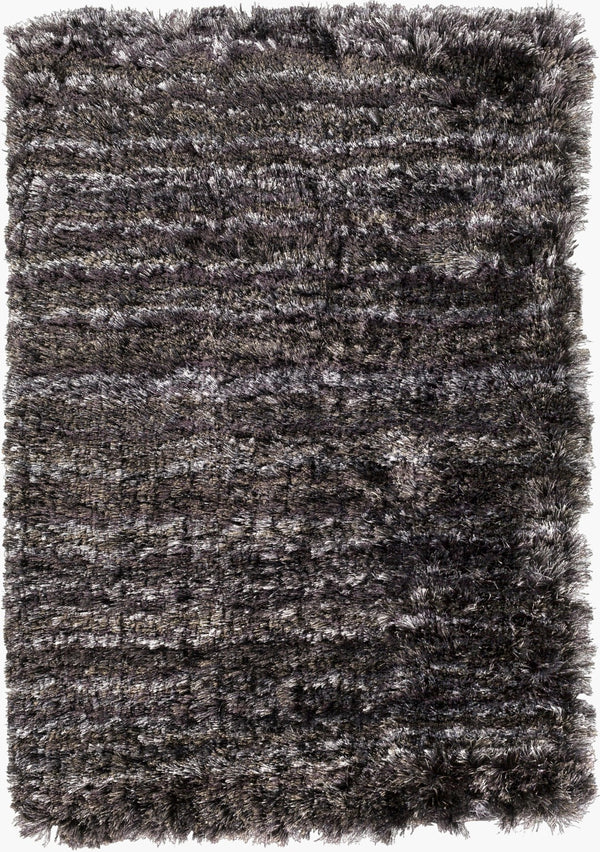 Surya Merlot 2' X 3' Handmade Rug - Modern Durable Polyester Design With Plush Pile & Natural Charm Black Polyester Mot7000-23