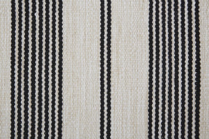 Feizy Rugs Duprine Eco-friendly Hand-woven Indoor Rug - Stylish Nautical Design With Classic Pin Stripes Black,White,Ivory Pet,Polyester 7220560fblk000p00