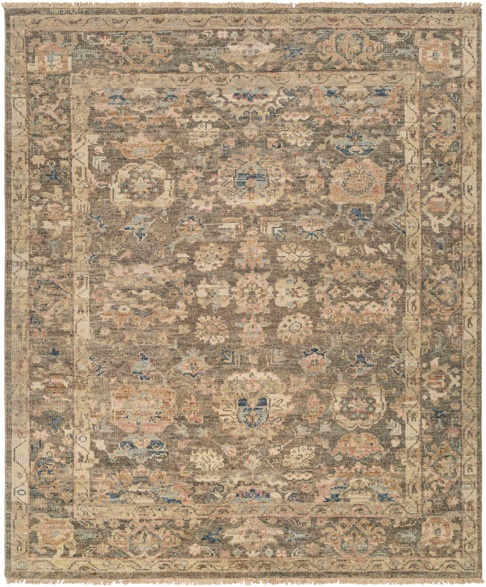 Monterey MOY-2303 9' x 12' Handmade Rug MOY2303-912  Beige, Navy, Dark Brown, Light Brown, Brown Surya