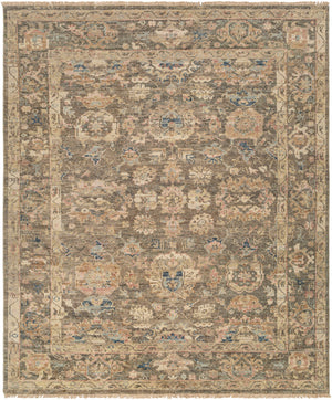 Monterey MOY-2303 9' x 12' Handmade Rug MOY2303-912  Beige, Navy, Dark Brown, Light Brown, Brown Surya