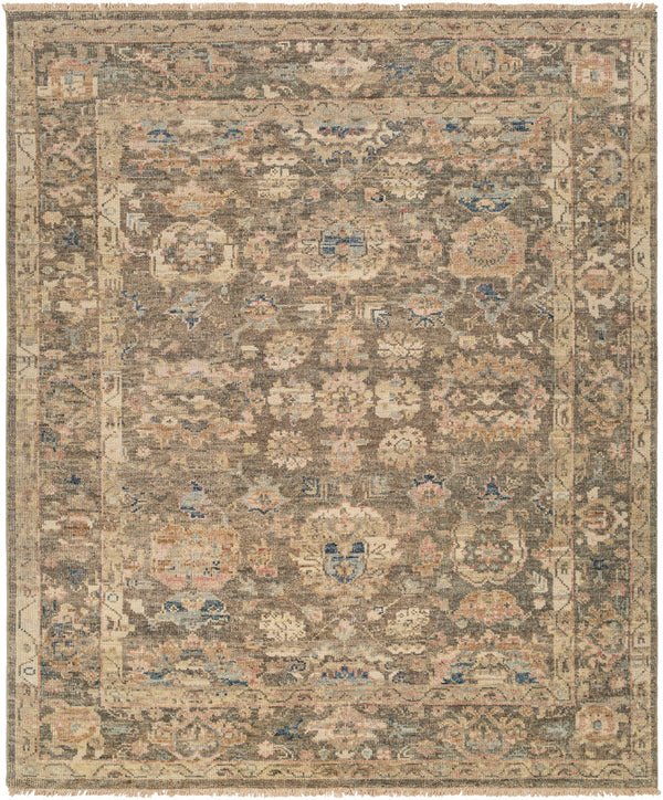 Monterey MOY-2303 9' x 12' Handmade Rug MOY2303-912  Beige, Navy, Dark Brown, Light Brown, Brown Surya