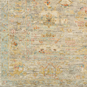 Monterey MOY-2304 9' x 12' Handmade Rug MOY2304-912  Oatmeal, Taupe, Tan, Seafoam, Teal, Rust Surya