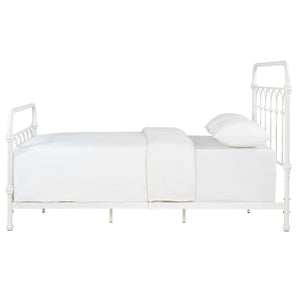 Homelegance By Top-Line Gracen Casted Knot Metal Bed White Metal