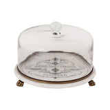 MARBLE PATISSERIE - CLOCHE- BLACK WRITING - BASE MP002-BASE Elk Home