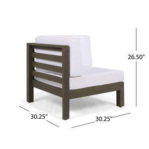 English Elm Oana Upholstered Accent Arm Chair Compact Square Frame for Living Room or Bedroom 64498.00WHI