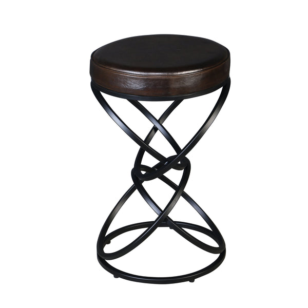 Porter Designs Polaris Leather Bar Stool - Modern Elegance With Comfort For Stylish Living Spaces Brown Leather 02-218-11-6796
