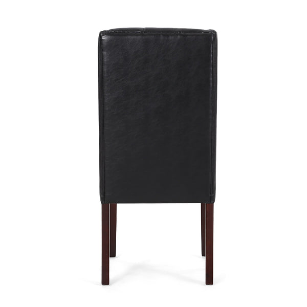 English Elm Dining Chair Set of Two Wingback Button Tufted High Back Birch Leg Upholstered 61539.00PUMDNT