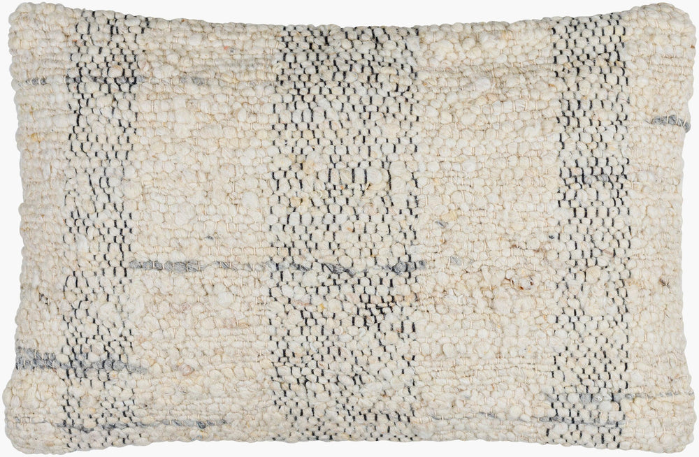 Surya Monospace Cozy Cottage Accent Pillow 14"L X 22"W - Luxurious Wool & Cotton Blend For Any Decor Ivory Wool,Cotton,Cotton Mpc001-1422