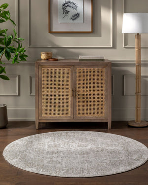 Livabliss Masterpiece Mpc-2301 Turkish Woven Traditional Area Rug with Fringe for Living Rooms Cream, Light Gr 6'7" x 6'7" MPC2301-67RD