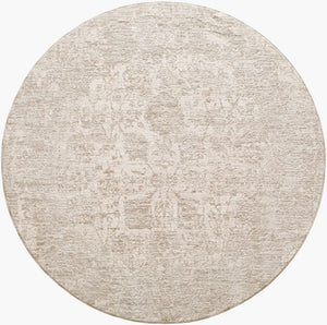 Livabliss Masterpiece Mpc-2301 Turkish Woven Traditional Area Rug with Fringe for Living Rooms Cream, Light Gr 6'7" x 6'7" MPC2301-67RD