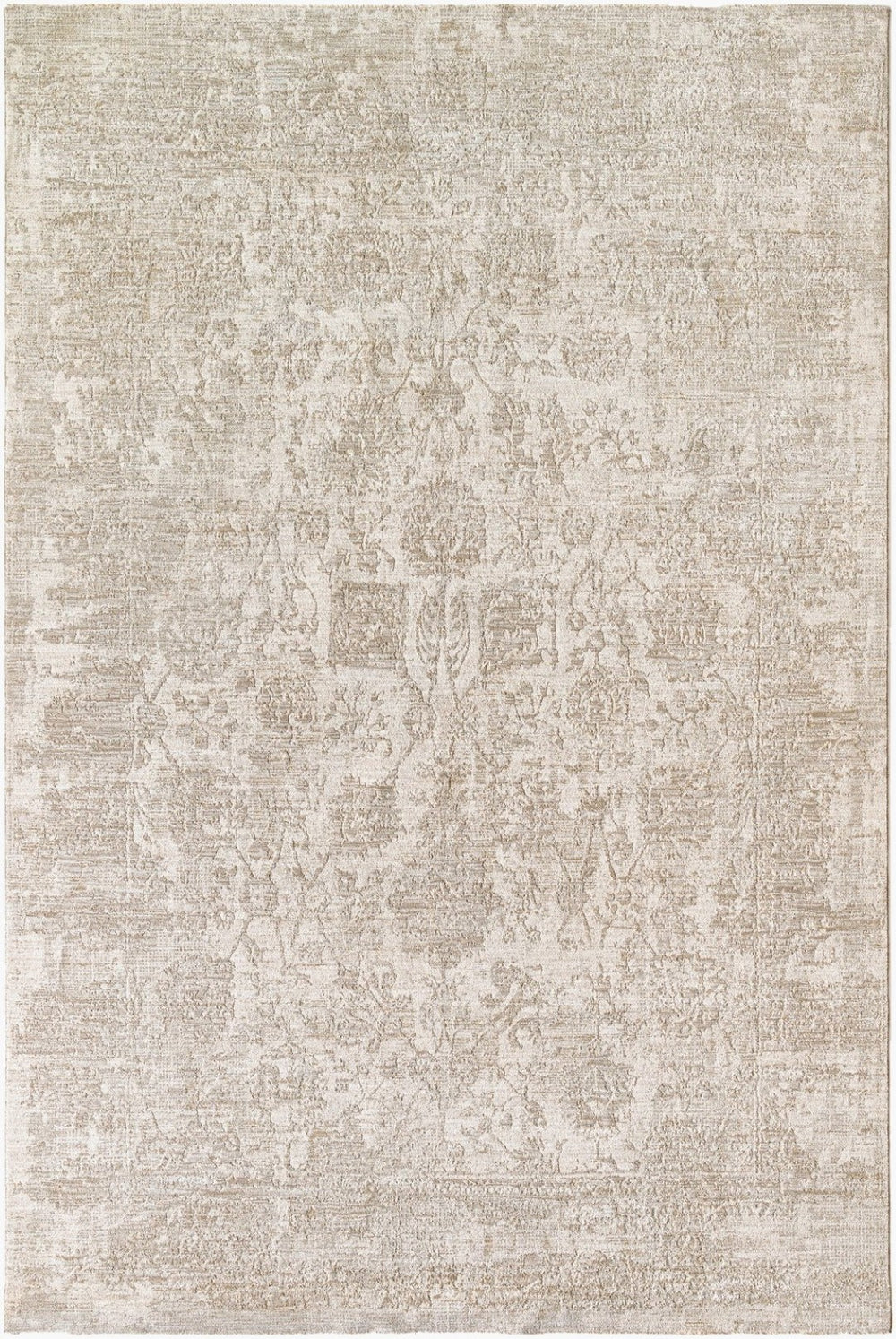 Livabliss Masterpiece Mpc-2301 Turkish Woven Traditional Area Rug with Fringe for Living Rooms Cream, Light Gr 2'7" x 3'11" MPC2301-27311