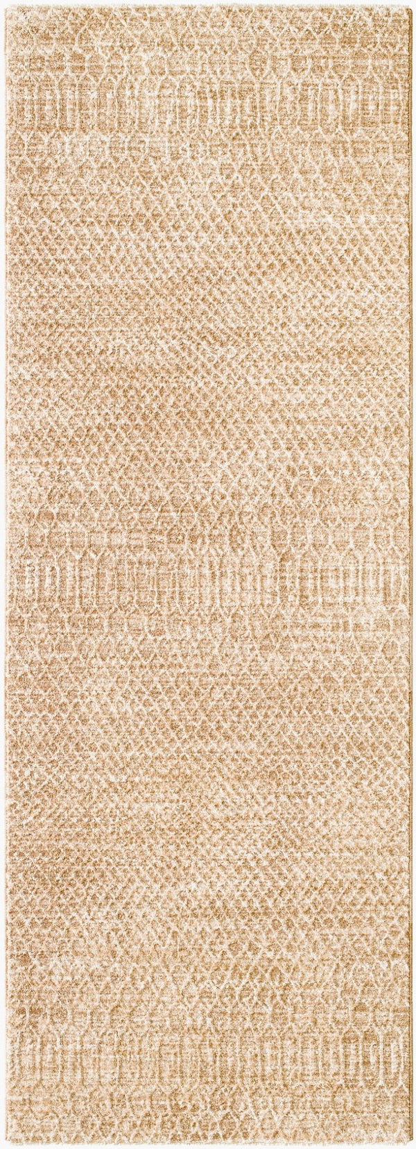 Livabliss Masterpiece Global Bohemian Fringe Area Rug Turkish Woven Polyester Living Room Accent Beige, Tan 2'7" x 10' MPC2302-2710