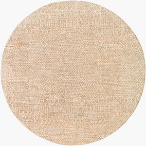 Livabliss Masterpiece Global Bohemian Fringe Area Rug Turkish Woven Polyester Living Room Accent Beige, Tan 5'3" x 5'3" MPC2302-53RD