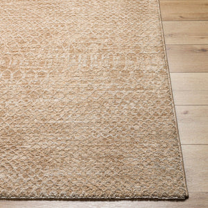 Livabliss Masterpiece Global Bohemian Fringe Area Rug Turkish Woven Polyester Living Room Accent Beige, Tan 5'3" x 5'3" MPC2302-53RD