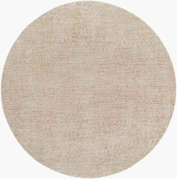 Livabliss Masterpiece Bohemian Area Rug Turkey Woven Polyester Fringe Accent Living Room Floor Light Gray, Med 6'7" x 6'7" MPC2303-67RD