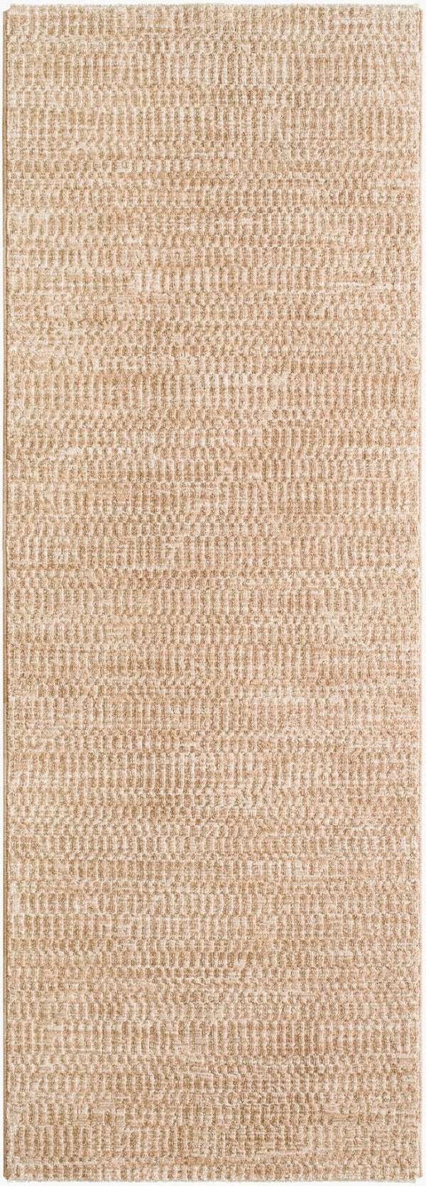 Livabliss Masterpiece Turkish Machine Woven Medallion Area Rug with Fringe for Large Living Spaces Beige, Tan 2'7" x 10' MPC2304-2710