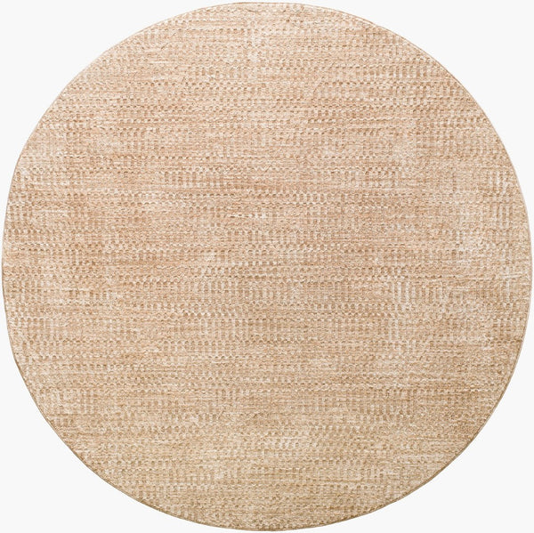 Livabliss Masterpiece Turkish Machine Woven Medallion Area Rug with Fringe for Large Living Spaces Beige, Tan 7'10" x 7'10" MPC2304-710RD