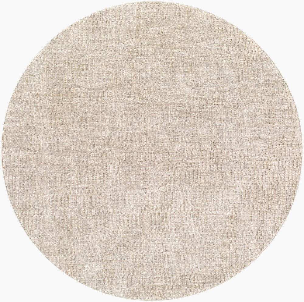 Livabliss Masterpiece Traditional Fringed Polyester Area Rug Woven in Turkey for Large Living Spaces Light Gray, Med 6'7" x 6'7" MPC2305-67RD