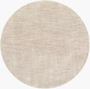 Livabliss Masterpiece Traditional Fringed Polyester Area Rug Woven in Turkey for Large Living Spaces Light Gray, Med 6'7" x 6'7" MPC2305-67RD