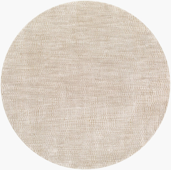 Livabliss Masterpiece Traditional Fringed Polyester Area Rug Woven in Turkey for Large Living Spaces Light Gray, Med 6'7" x 6'7" MPC2305-67RD