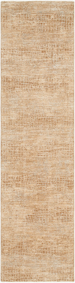 Livabliss Masterpiece Polyester Fringe Area Rug for Modern Living Room or Dining Space Light Gray, Bei 2'7" x 10' MPC2306-2710