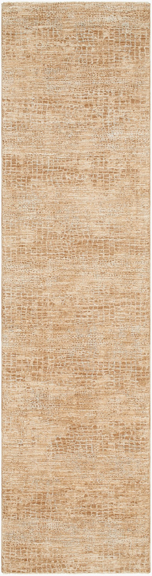 Livabliss Masterpiece Polyester Fringe Area Rug for Modern Living Room or Dining Space Light Gray, Bei 2'7" x 10' MPC2306-2710