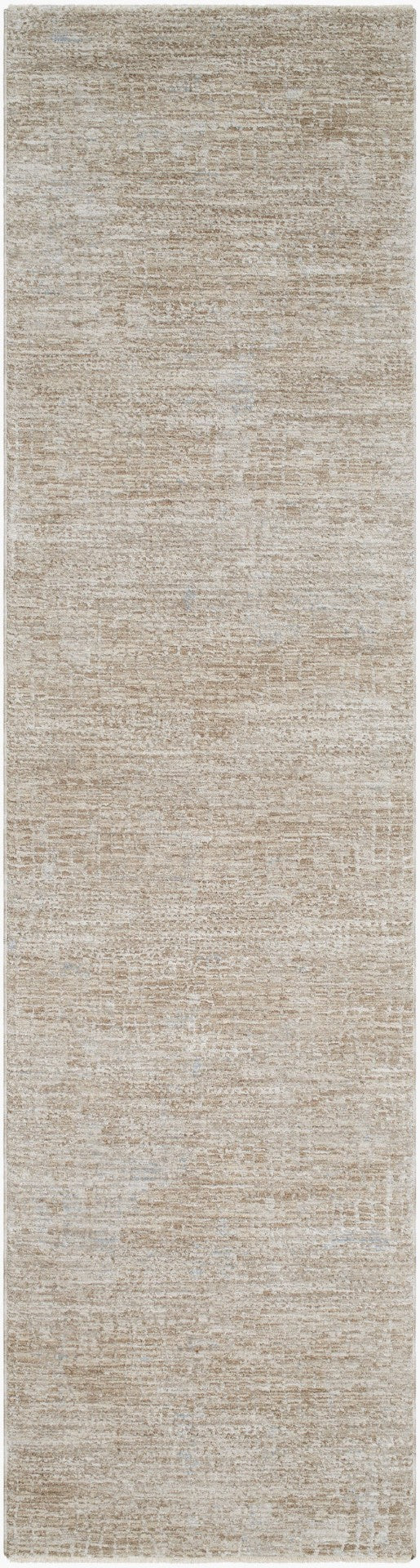 Livabliss Masterpiece Polyester Area Rug with Fringe Minimalist Turkish Woven Living Room Floor Light Gray, Med 2'7" x 7'3" MPC2307-2773