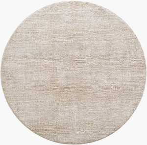 Livabliss Masterpiece Polyester Area Rug with Fringe Minimalist Turkish Woven Living Room Floor Light Gray, Med 5'3" x 5'3" MPC2307-53RD