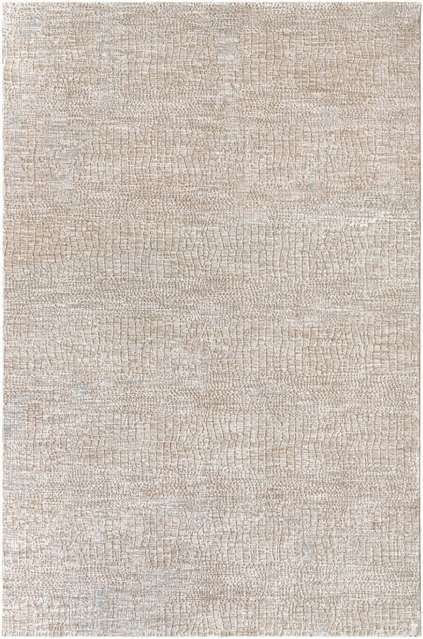 Livabliss Masterpiece Polyester Area Rug with Fringe Minimalist Turkish Woven Living Room Floor Light Gray, Med 9' x 12'2" MPC2307-9122