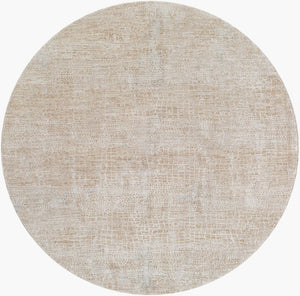 Livabliss Masterpiece Polyester Area Rug with Fringe Minimalist Turkish Woven Living Room Floor Light Gray, Med 6'7" x 6'7" MPC2307-67RD
