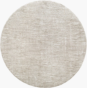 Livabliss Masterpiece Turkish Cotton Blend Area Rug with Fringe for Minimalist Living Rooms Light Gray, Med 5'3" x 5'3" MPC2309-53RD