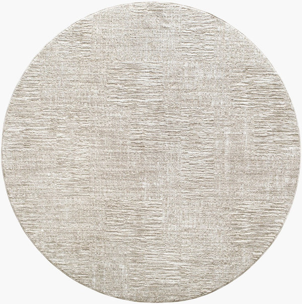 Livabliss Masterpiece Turkish Cotton Blend Area Rug with Fringe for Minimalist Living Rooms Light Gray, Med 5'3" x 5'3" MPC2309-53RD