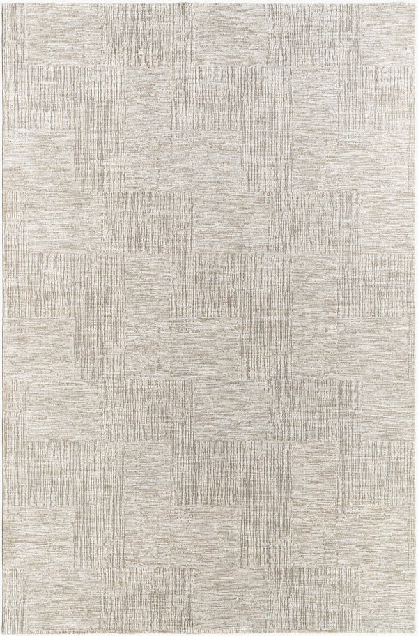 Livabliss Masterpiece Turkish Cotton Blend Area Rug with Fringe for Minimalist Living Rooms Light Gray, Med 5' x 7'5" MPC2309-575