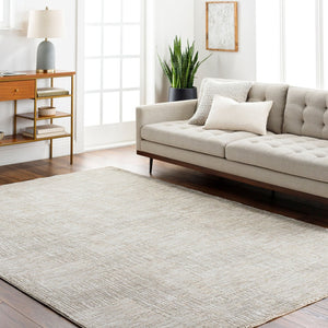 Livabliss Masterpiece Turkish Cotton Blend Area Rug with Fringe for Minimalist Living Rooms Light Gray, Med 5'3" x 5'3" MPC2309-53RD