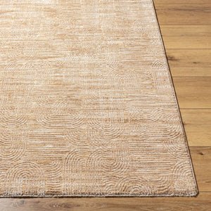 Livabliss Masterpiece Turkish Machine Woven Polyester Area Rug with Fringe for Formal Living Rooms Beige, Tan 2'7" x 3'11" MPC2310-27311