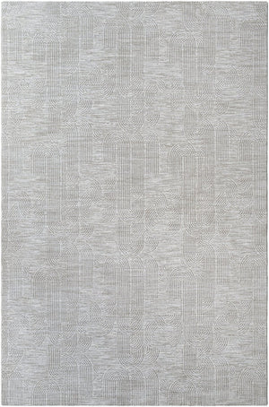 Livabliss Masterpiece Turkish Woven Polyester Area Rug with Fringe for Living and Dining Rooms Light Gray, Med 6'7" x 9'6" MPC2311-6796