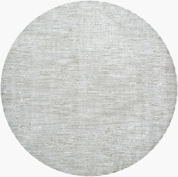 Livabliss Masterpiece Turkish Woven Polyester Area Rug with Fringe for Living and Dining Rooms Light Gray, Med 6'7" x 6'7" MPC2311-67RD